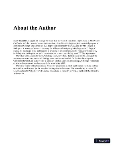 AP Biology Premium, 2022-2023: 5 Practice Tests + Comprehensive Review + Online Practice (2022) - Page 6 preview image