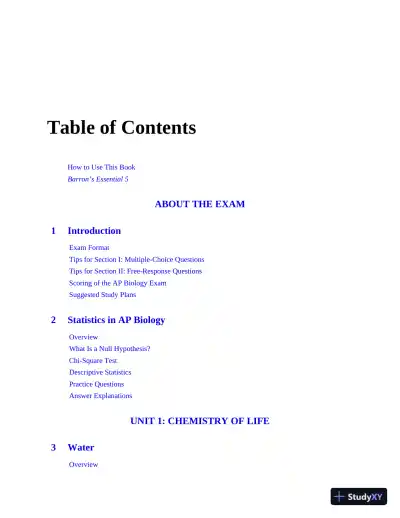 AP Biology Premium, 2022-2023: 5 Practice Tests + Comprehensive Review + Online Practice (2022) - Page 7 preview image