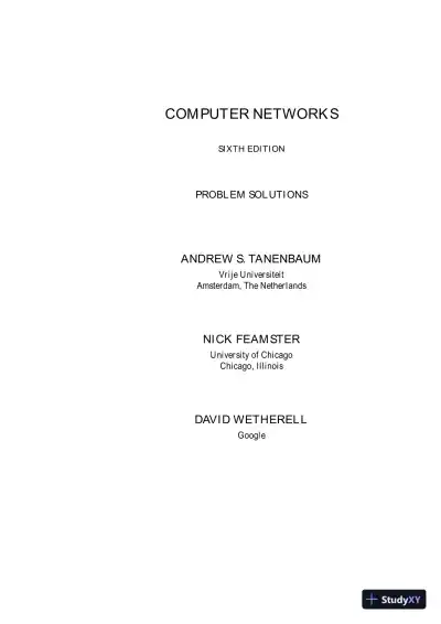 Solution Manual for Computer Networks, 6th Edition - Page 1 preview image