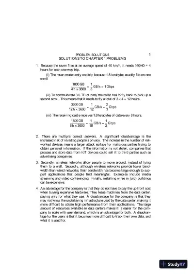 Solution Manual for Computer Networks, 6th Edition - Page 3 preview image