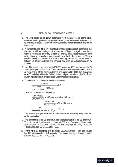 Solution Manual for Computer Networks, 6th Edition - Page 4 preview image