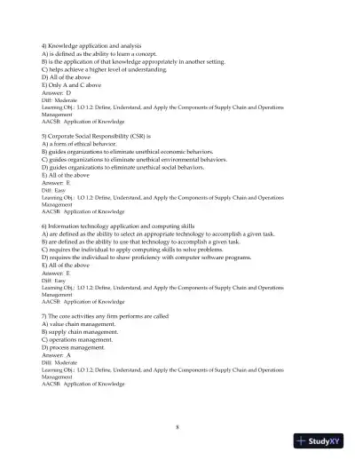 Managing Supply Chain And Operations: An Integrative Approach, 2nd Edition Test Bank - Page 10 preview image