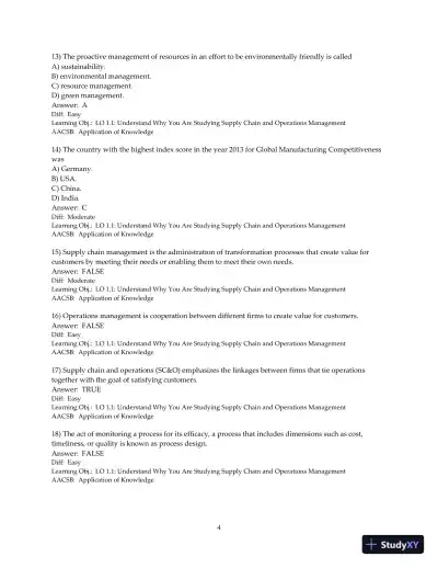 Managing Supply Chain And Operations: An Integrative Approach, 2nd Edition Test Bank - Page 6 preview image