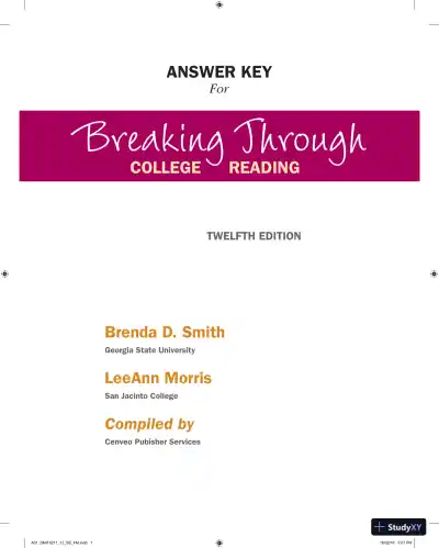 Solution Manual for Breaking Through: College Reading, 12th Edition - Page 1 preview image