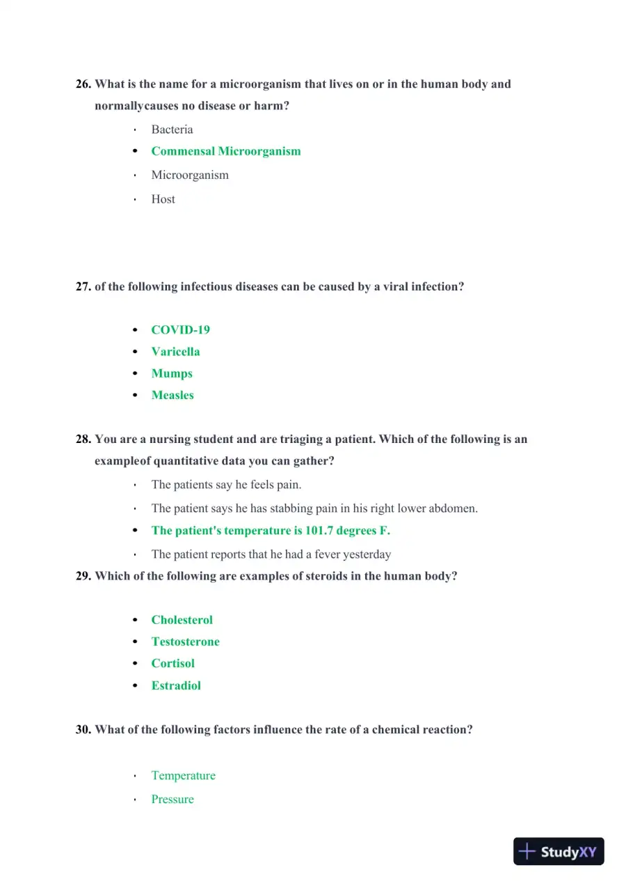 2023 ATI Nursing Diagnosis TEAS With Answers (303 Solved Questions), page 11