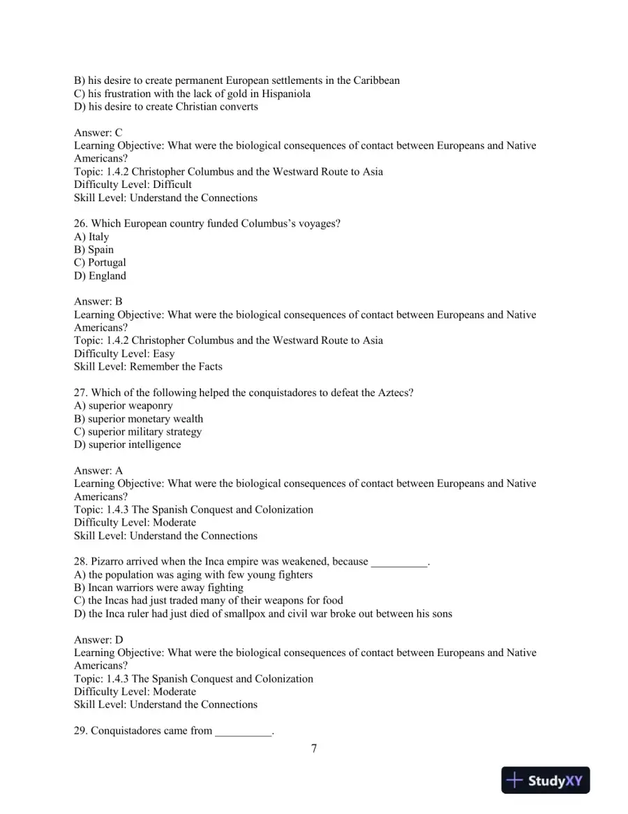 Test Bank for The American Journey: A History of the United States, Combined Volume, 8th Edition, page 11
