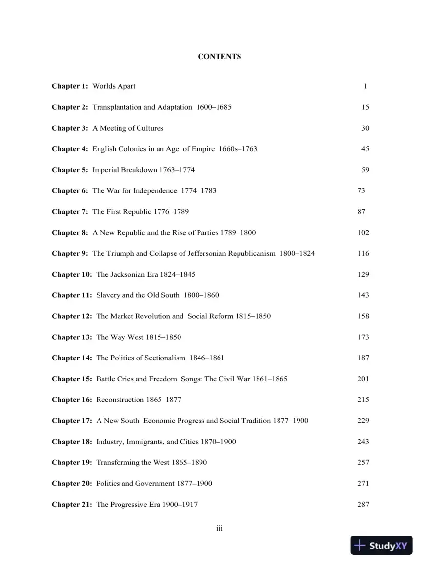 Test Bank for The American Journey: A History of the United States, Combined Volume, 8th Edition, page 3