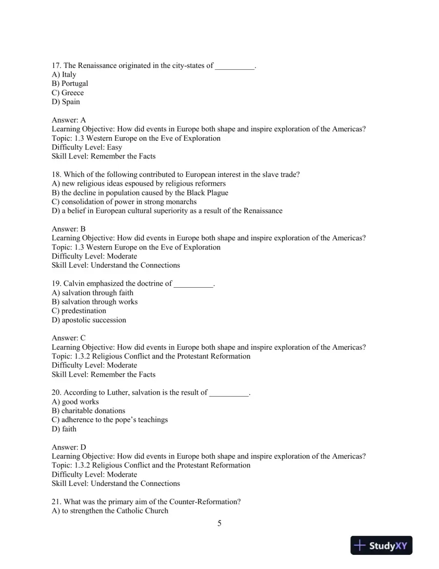 Test Bank for The American Journey: A History of the United States, Combined Volume, 8th Edition, page 9