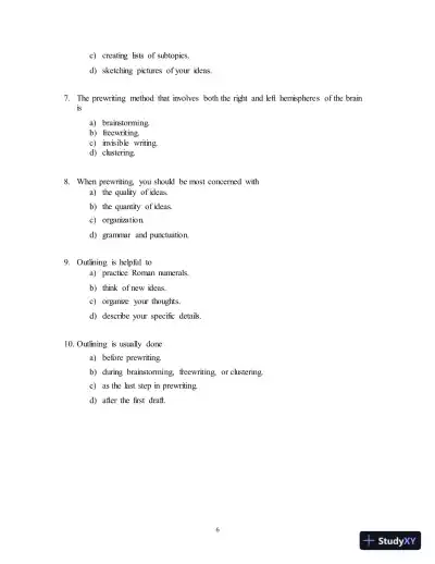 Test Bank for Wordsmith: A Guide to Paragraphs & Short Essays, 7th Edition - Page 10 preview image