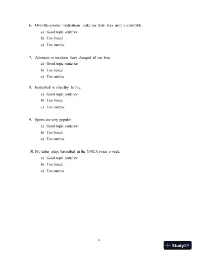 Test Bank for Wordsmith: A Guide to Paragraphs & Short Essays, 7th Edition - Page 13 preview image