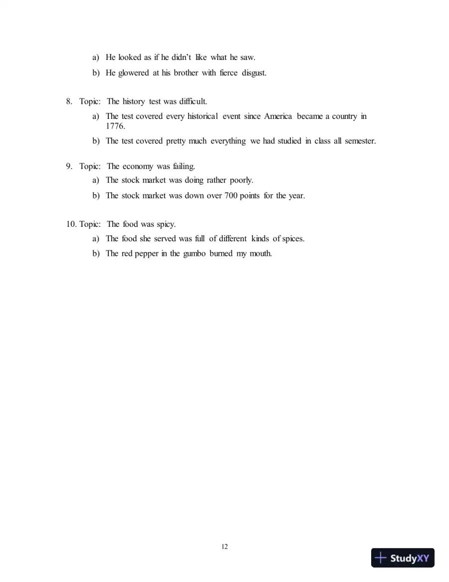 Test Bank for Wordsmith: A Guide to Paragraphs & Short Essays, 7th Edition, page 16