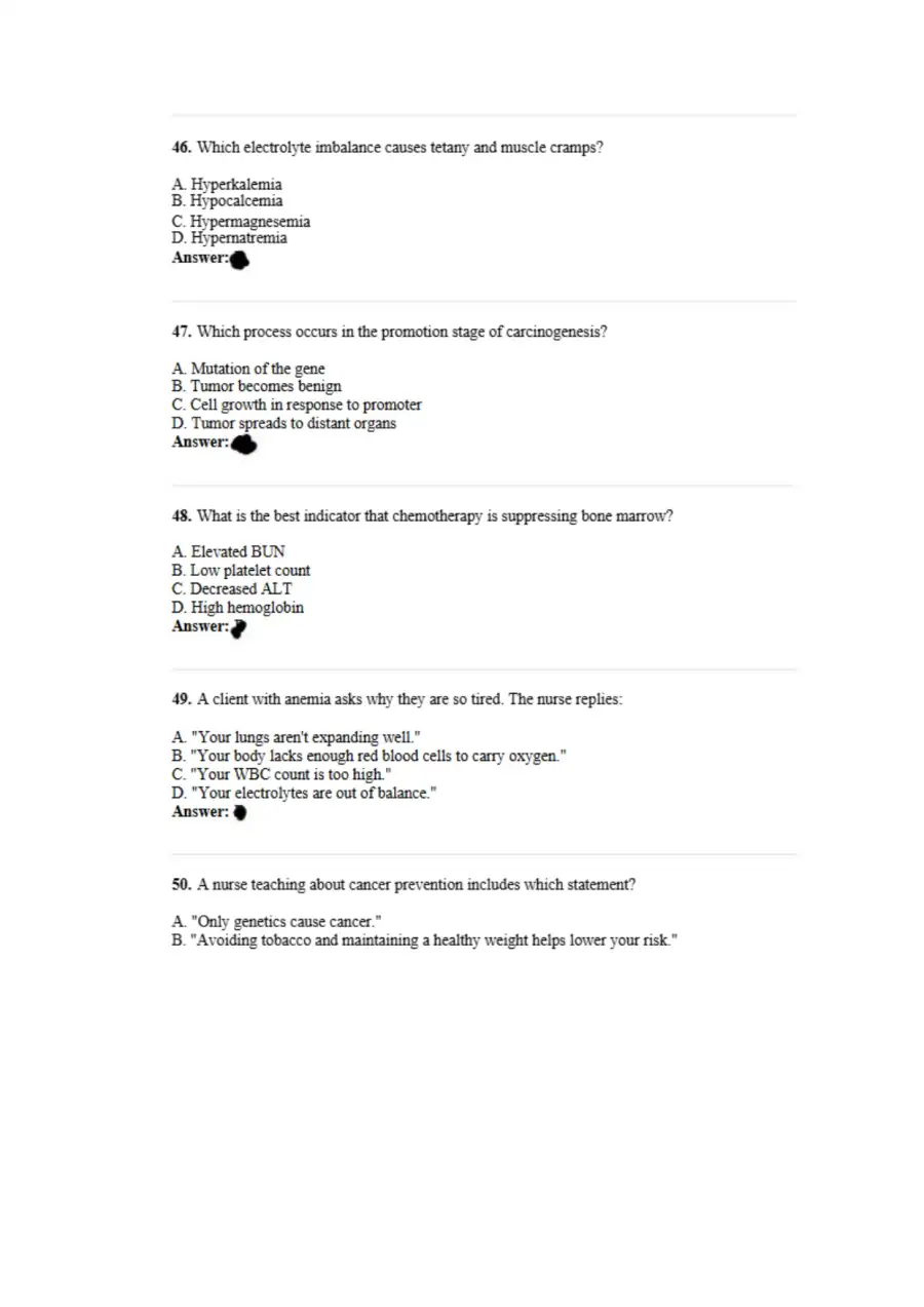 NCLEX RN Style Exam Pathophysiology, page 11
