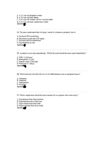 NCLEX RN Style Exam Pathophysiology - Page 6 preview image