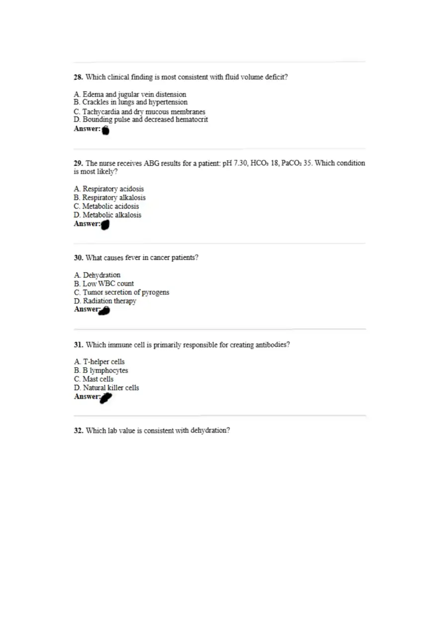 NCLEX RN Style Exam Pathophysiology, page 7