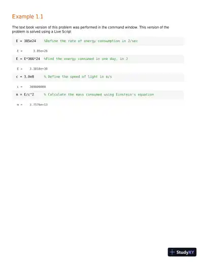 MATLAB for Engineers, 5th Edition Solution Manual - Page 1 preview image