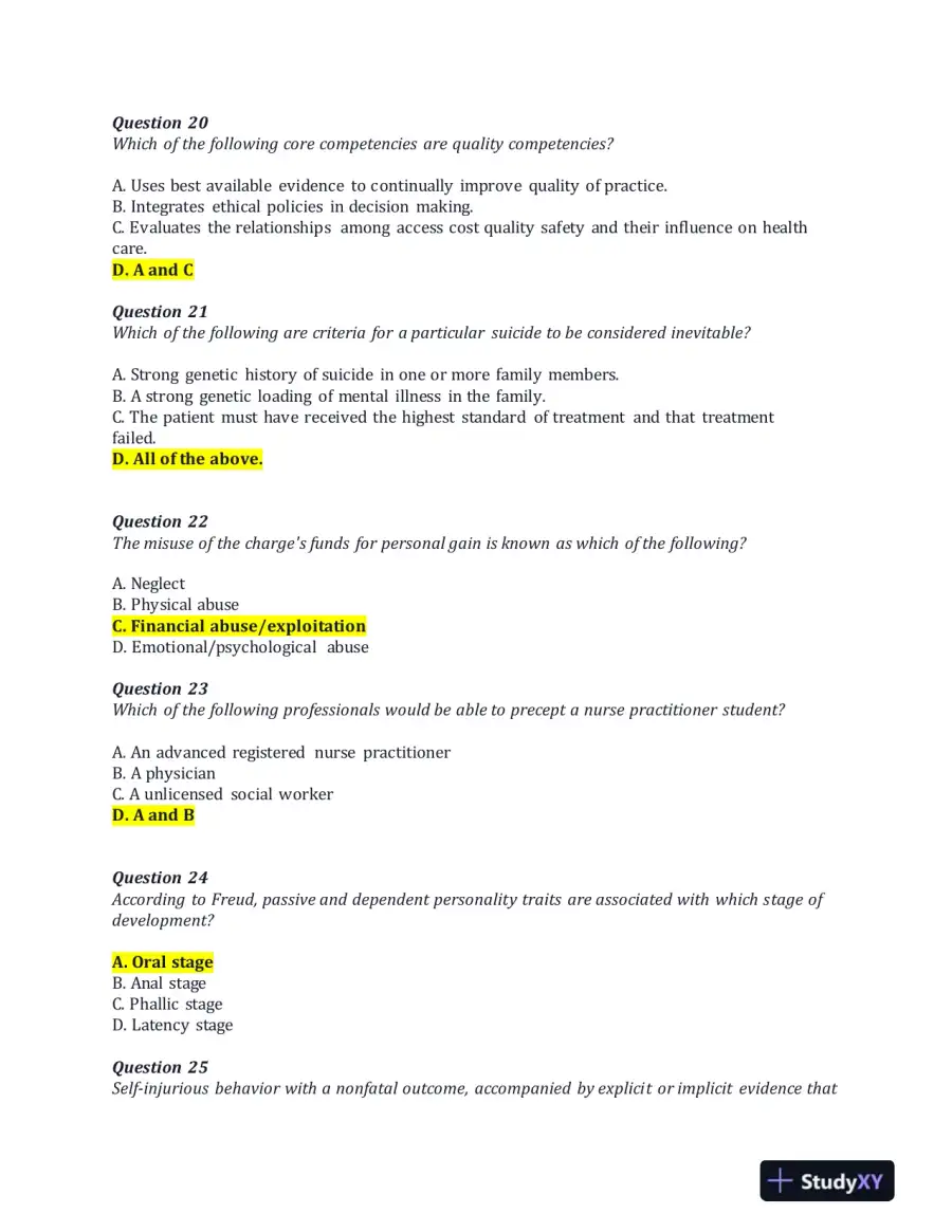 NRNP6675 Pharmacology Week 11 Final Exam With Answers (100 Solved Questions), page 6