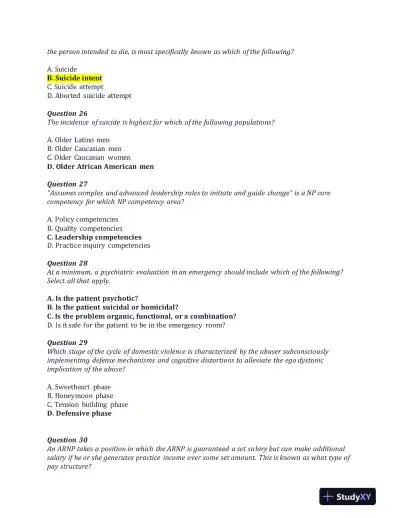 NRNP6675 Pharmacology Week 11 Final Exam With Answers (100 Solved Questions) - Page 7 preview image