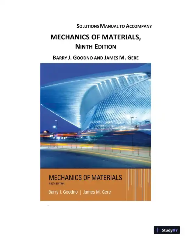Solution Manual for Mechanics of Materials, 9th Edition - Page 1 preview image