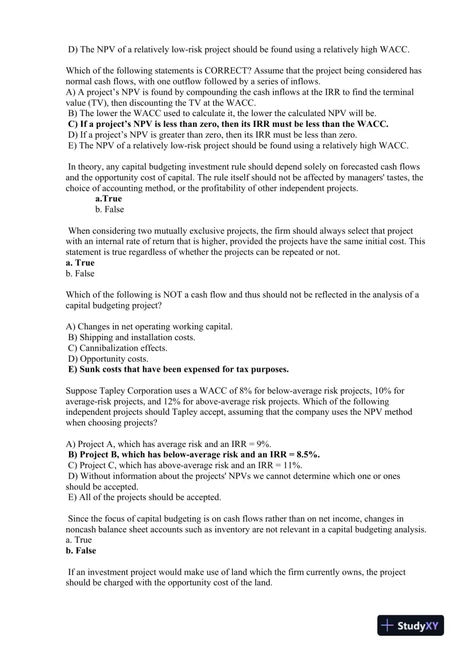 FIN650-Module 6 � Static Online Exam 2, page 3