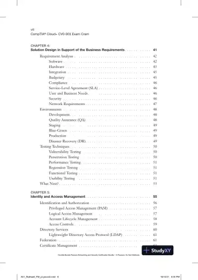 CompTIA Cloud+ CV0-003 Exam Cram (2021) - Page 10 preview image