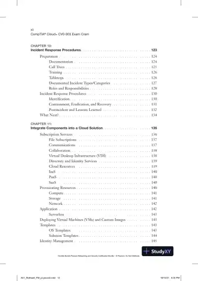 CompTIA Cloud+ CV0-003 Exam Cram (2021) - Page 14 preview image