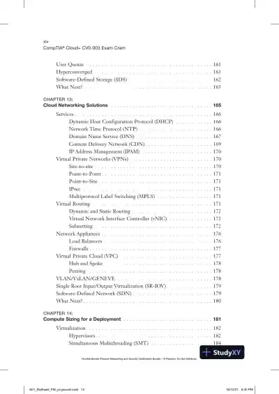 CompTIA Cloud+ CV0-003 Exam Cram (2021) - Page 16 preview image