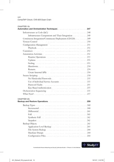 CompTIA Cloud+ CV0-003 Exam Cram (2021) - Page 20 preview image
