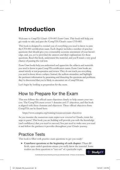 CompTIA Cloud+ CV0-003 Exam Cram (2021) - Page 28 preview image
