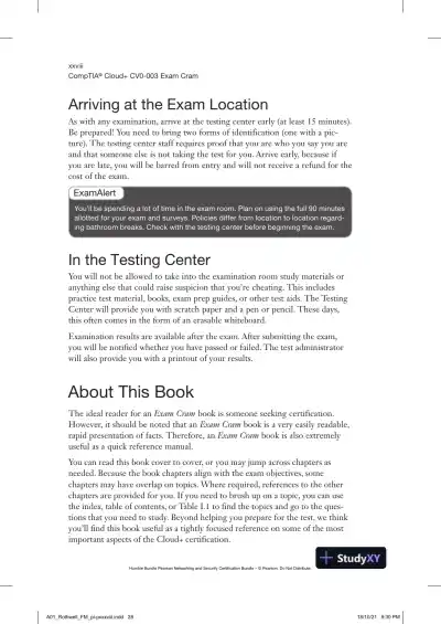 CompTIA Cloud+ CV0-003 Exam Cram (2021) - Page 30 preview image