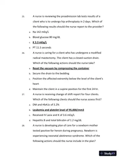 ATI Mental Health Comprehensive Exit Exam With Answers (179 Solved Questions) - Page 10 preview image