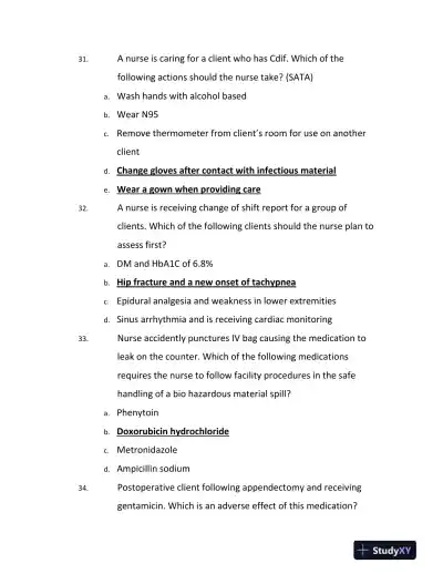ATI Mental Health Comprehensive Exit Exam With Answers (179 Solved Questions) - Page 12 preview image