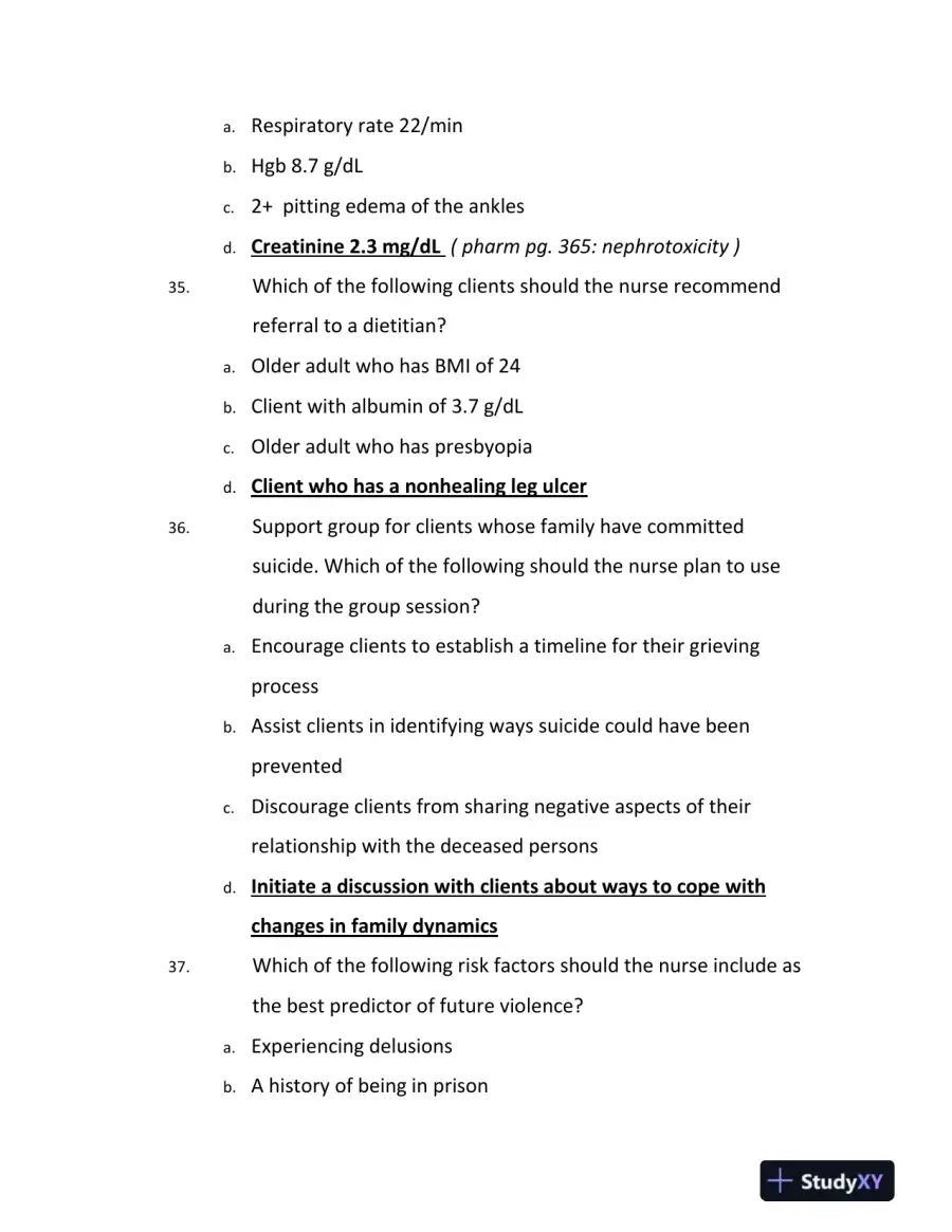 ATI Mental Health Comprehensive Exit Exam With Answers (179 Solved Questions), page 13