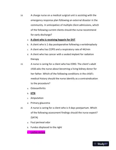 ATI Mental Health Comprehensive Exit Exam With Answers (179 Solved Questions) - Page 8 preview image