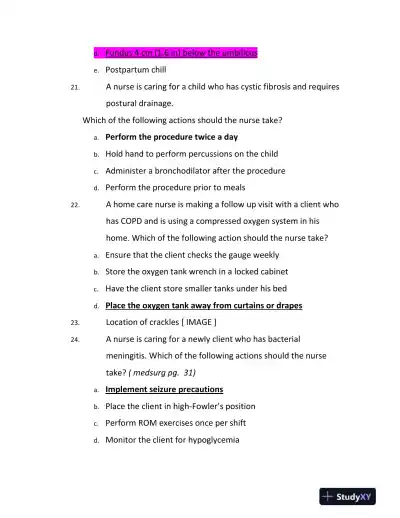 ATI Mental Health Comprehensive Exit Exam With Answers (179 Solved Questions) - Page 9 preview image