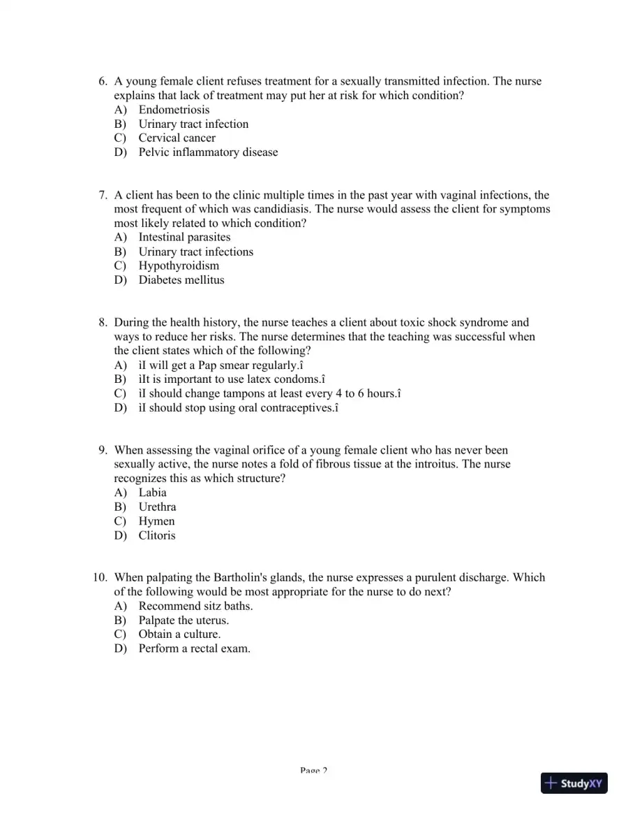 Test Bank For Health Assessment in Nursing, 5th Edition, page 18