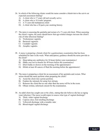 Test Bank For Health Assessment in Nursing, 5th Edition - Page 22 preview image