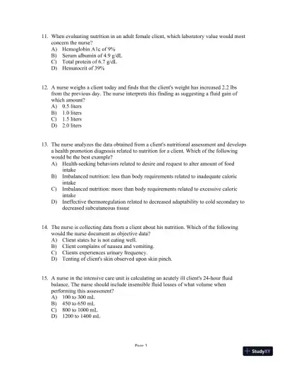 Test Bank For Health Assessment in Nursing, 5th Edition - Page 4 preview image