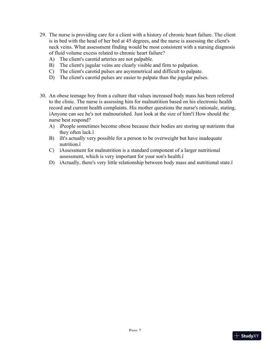 Test Bank For Health Assessment in Nursing, 5th Edition, page 8