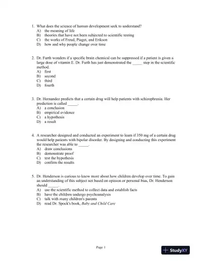 The Developing Person Through the Life Span Ninth Edition Test Bank - Page 13 preview image