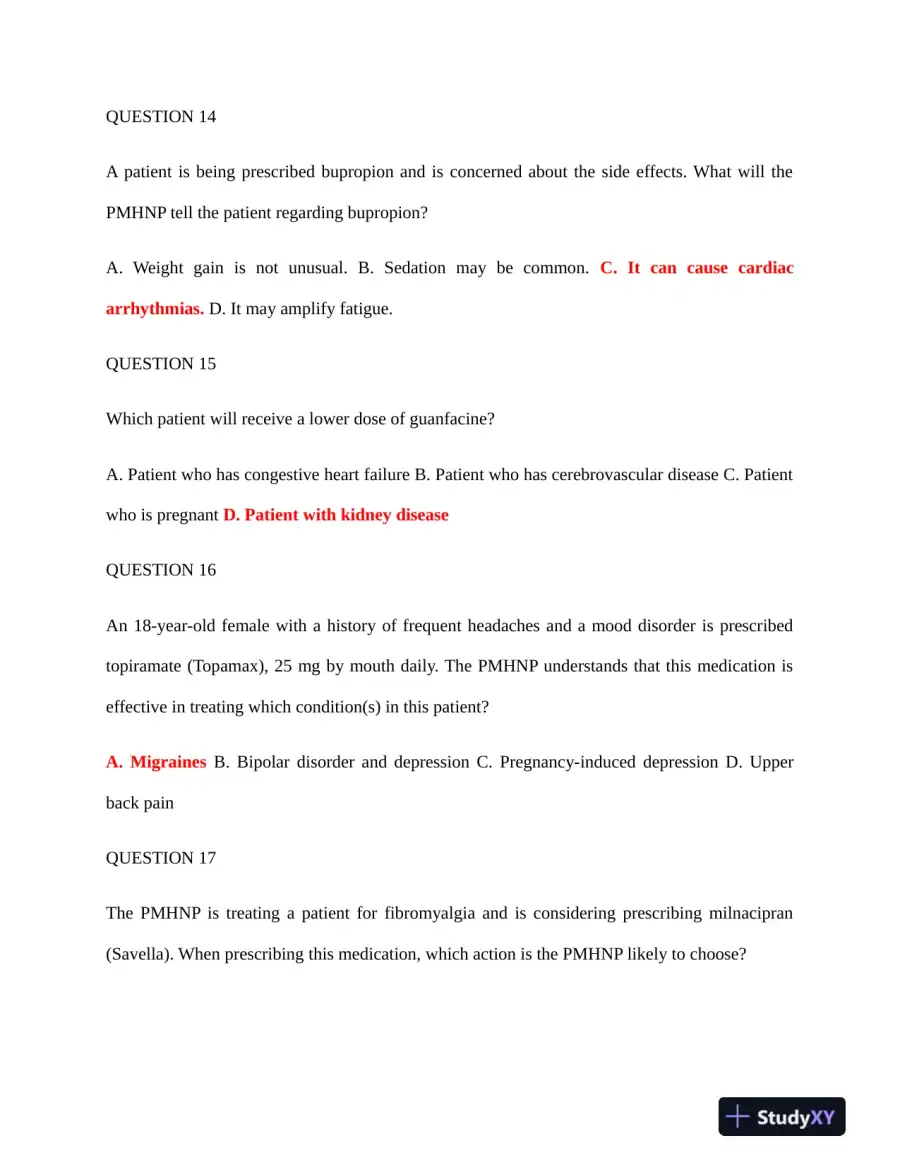 2020 NURS6630 Walden University Pharmacology Final Exam Version 1 With Answers (76 Solved Questions), page 6
