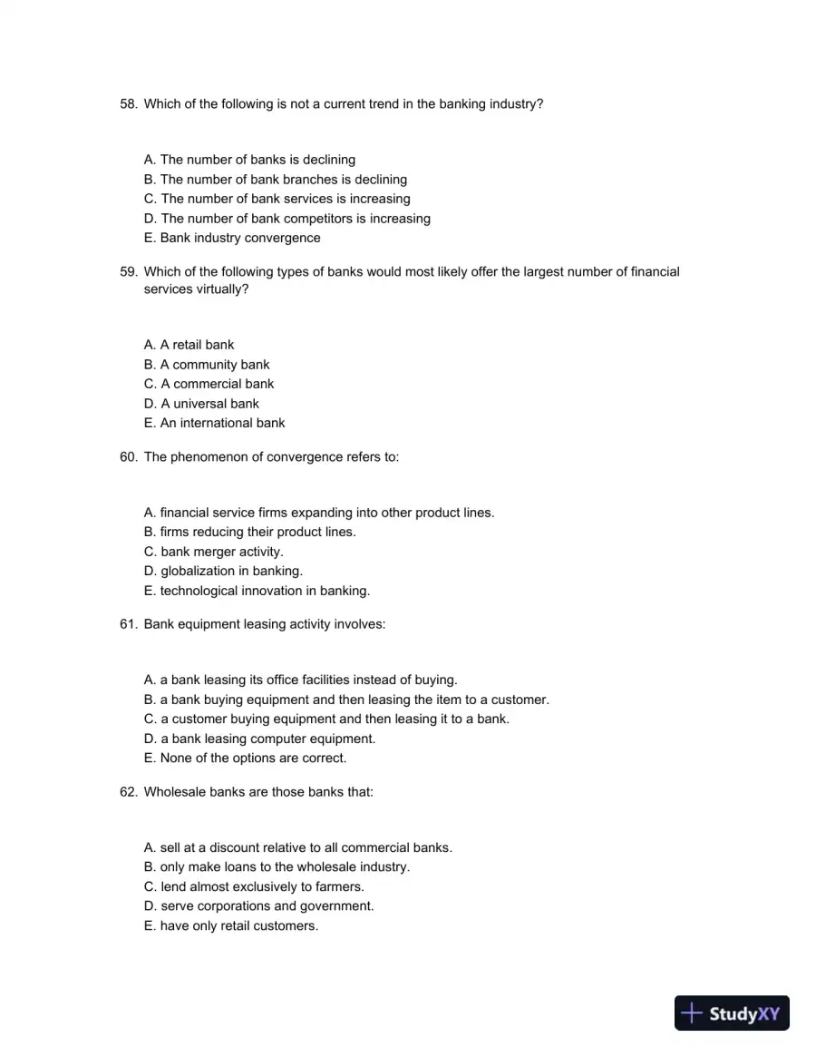 Test Bank For Bank Management And Financial Services, 9th Edition, page 10
