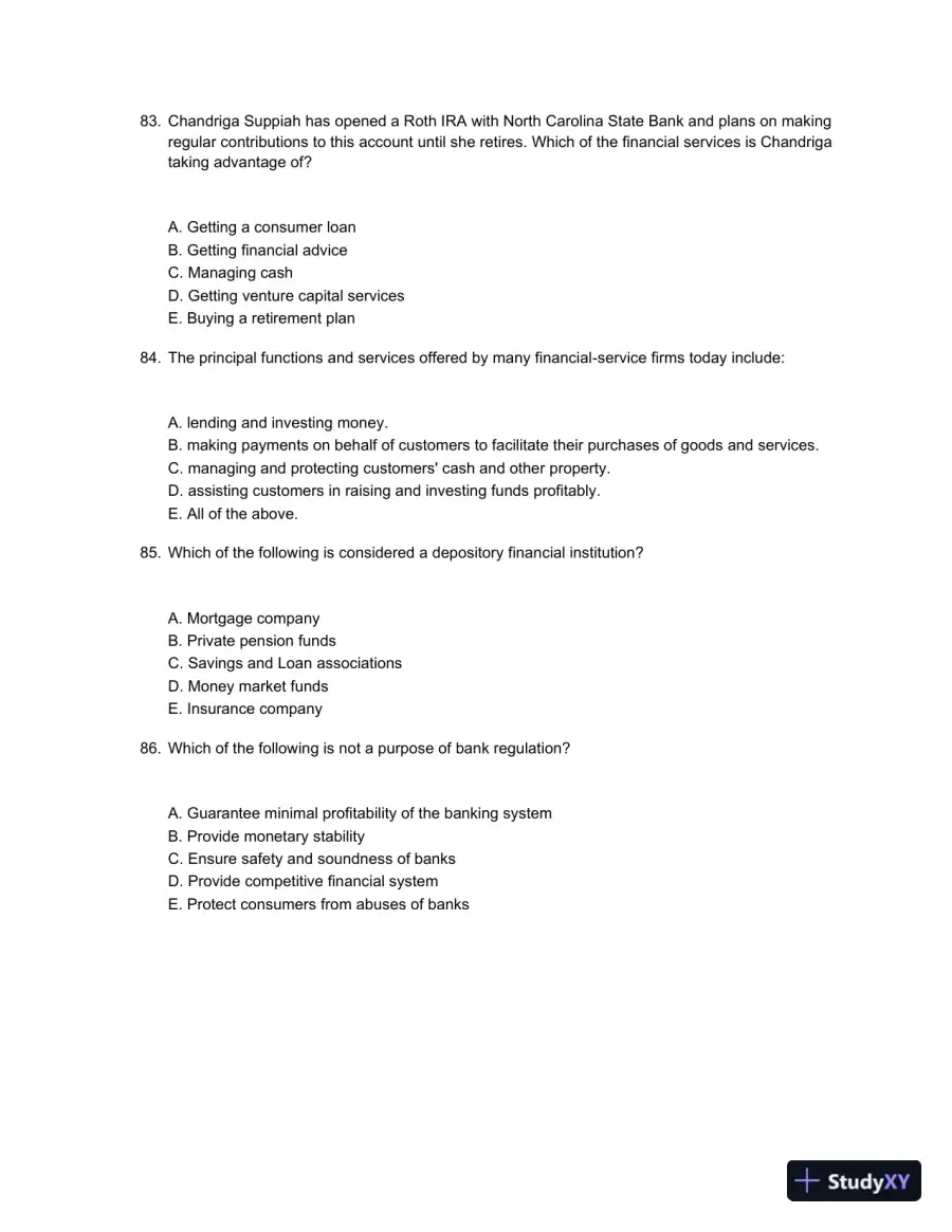 Test Bank For Bank Management And Financial Services, 9th Edition, page 16