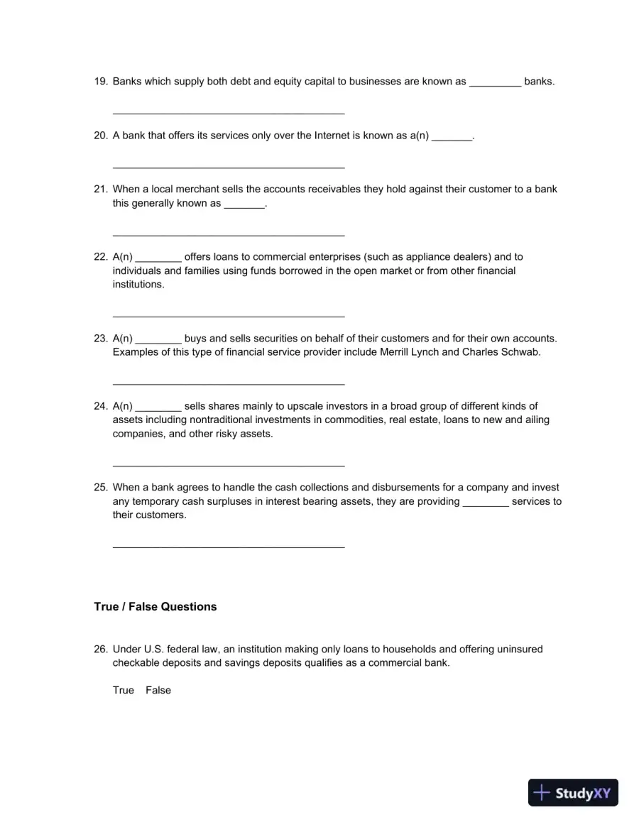 Test Bank For Bank Management And Financial Services, 9th Edition, page 4