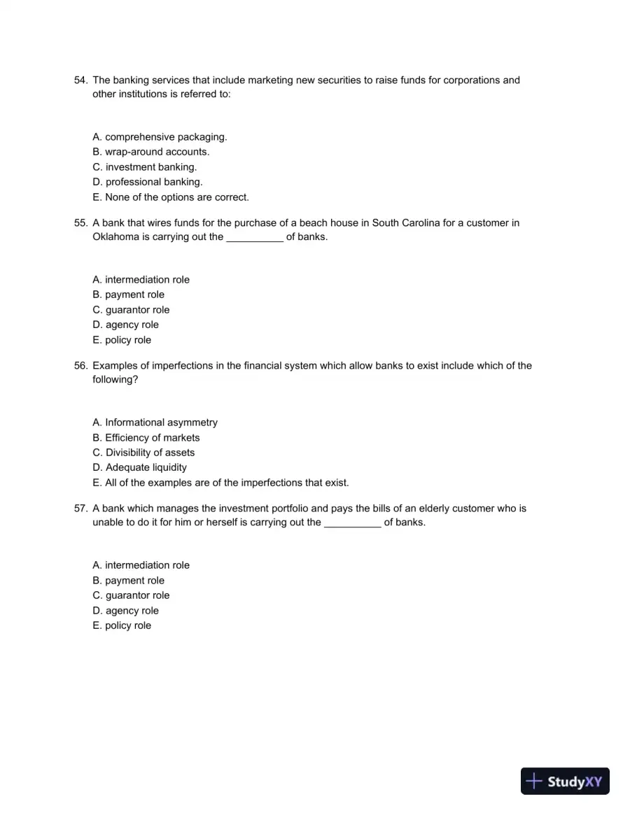 Test Bank For Bank Management And Financial Services, 9th Edition, page 9