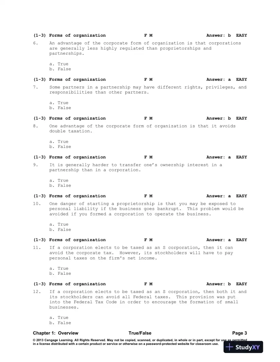 Test Bank For Fundamentals Of Financial Management, 13th Edition, page 10