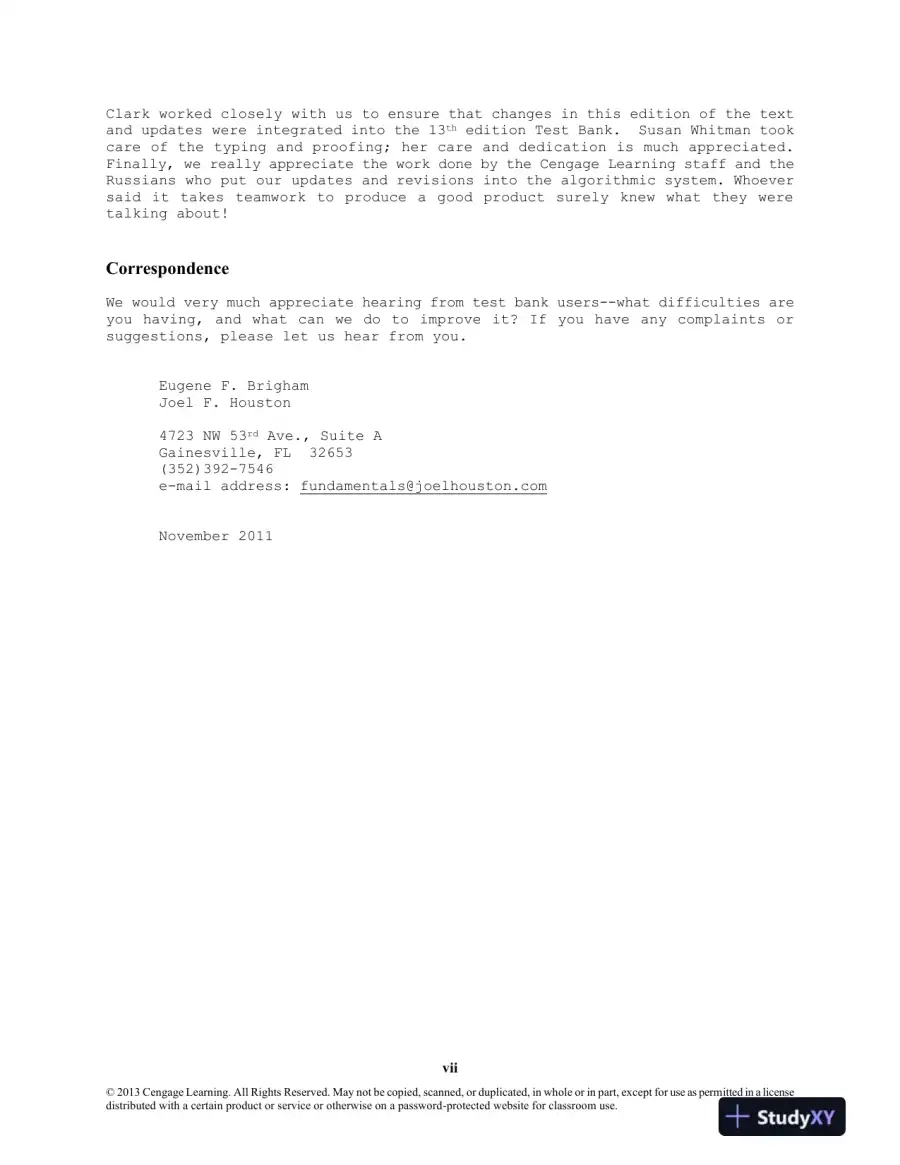 Test Bank For Fundamentals Of Financial Management, 13th Edition, page 6