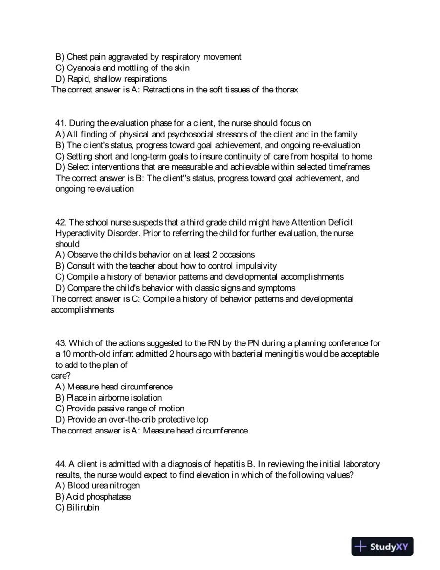 2019 HESI RN Pharmacology Exit Exam Version 4 With Answers (160 Solved Questions), page 12