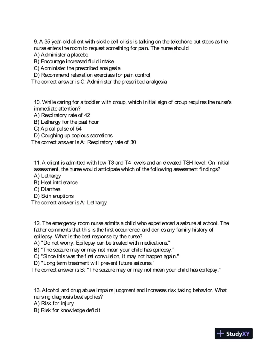 2019 HESI RN Pharmacology Exit Exam Version 4 With Answers (160 Solved Questions), page 5