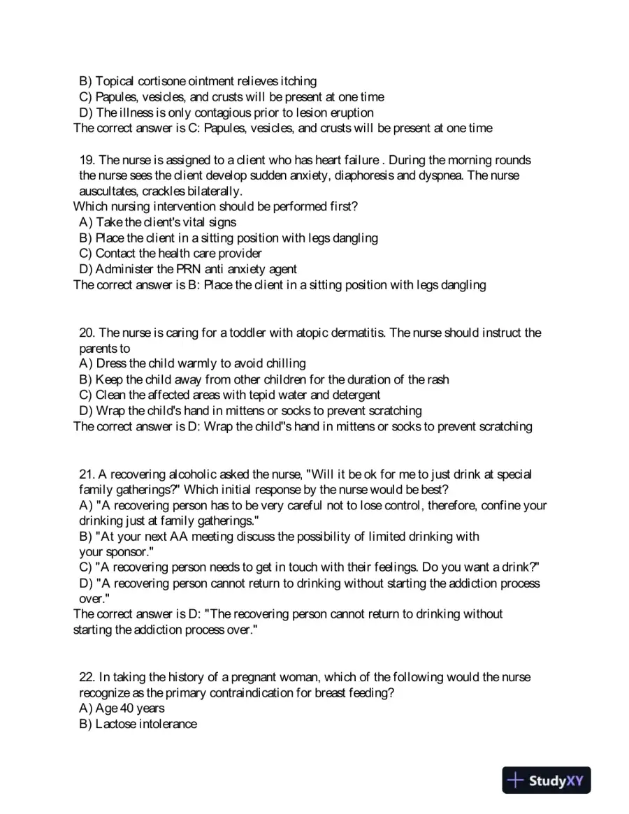 2019 HESI RN Pharmacology Exit Exam Version 4 With Answers (160 Solved Questions), page 7
