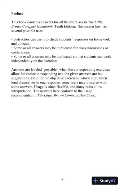 Solution Manual for The Little, Brown Compact Handbook, 10th Edition - Page 10 preview image